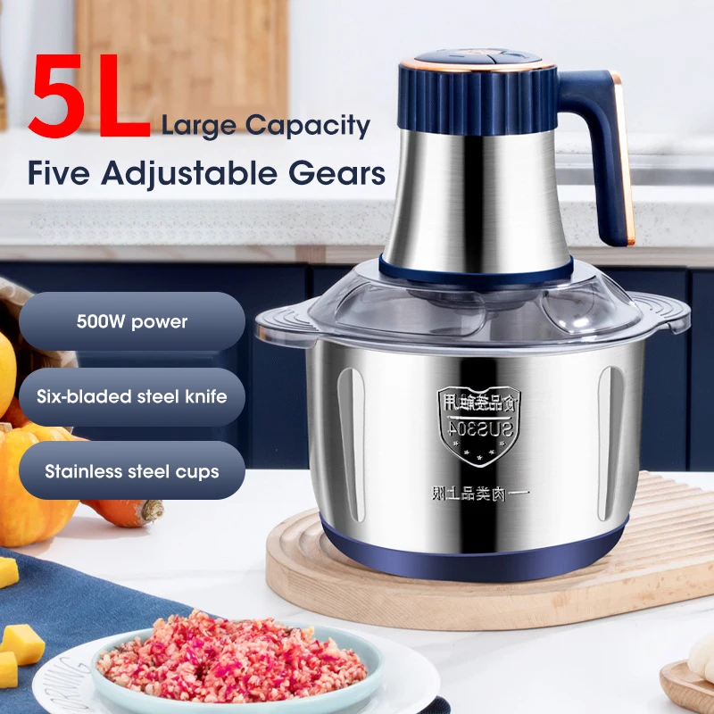 Baby Food Chopper - Penggiling Daging Elektrik 5L 304 Penghancur