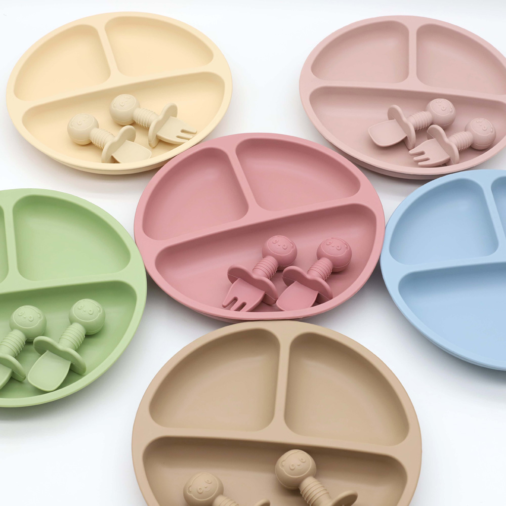 Baby Food Menu - 3 buah set peralatan makan silikon