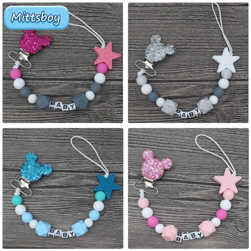 Baby Food Pacifier - Gelang gigitan bayi nama pribadi baru,