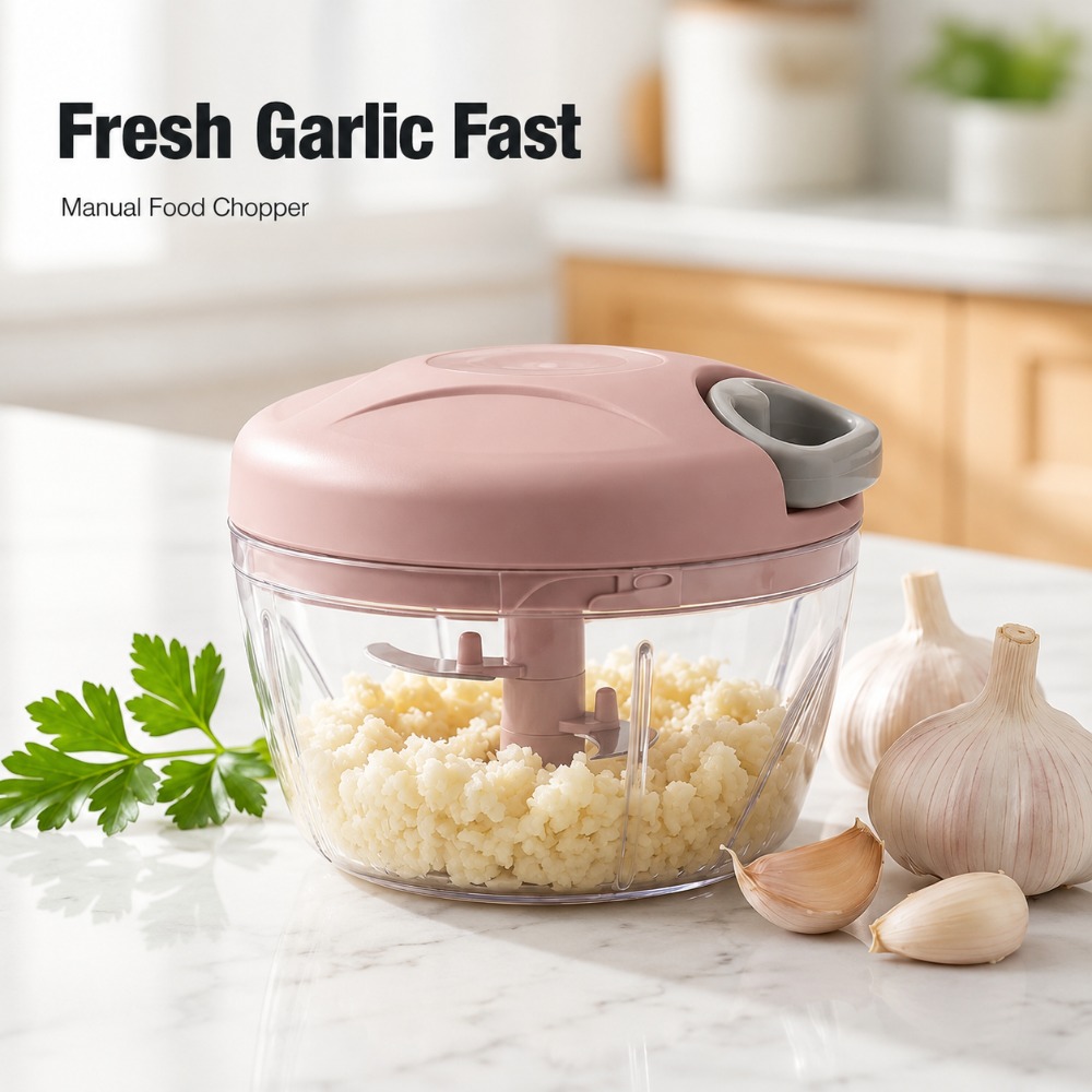 Baby Food Chopper - Penggiling Bawang Putih Manual dengan Tali