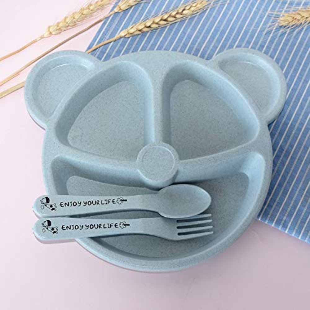 Baby Food Menu - 3 Buah/Set Mangkuk Bayi + Sendok