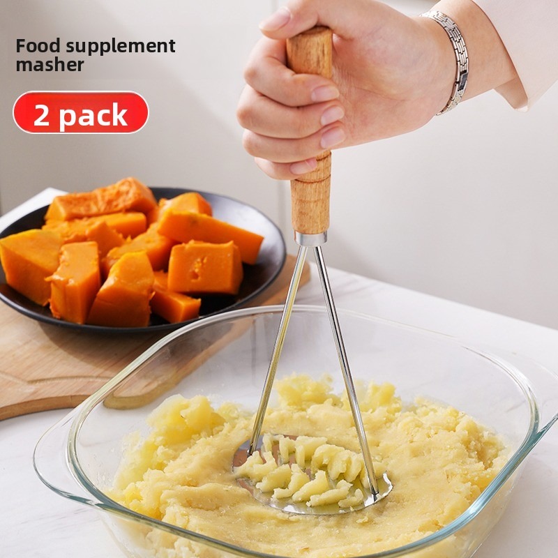 Baby Food Healthy - Penghancur Kentang Stainless Steel, Mudah Digunakan,