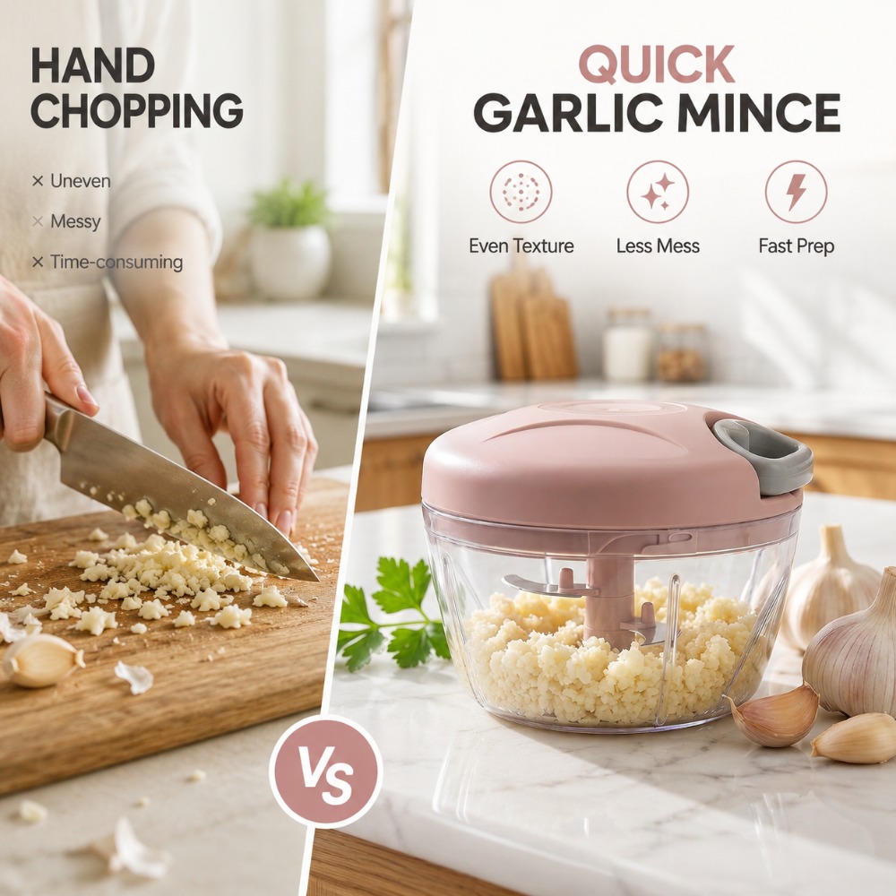 Penggiling Bawang Putih Manual - Baby Food Chopper ulasan dan harga